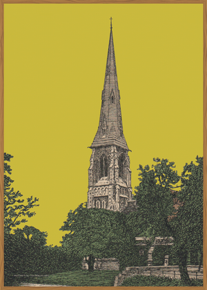 Den engelske kirke anno 1920 - gul