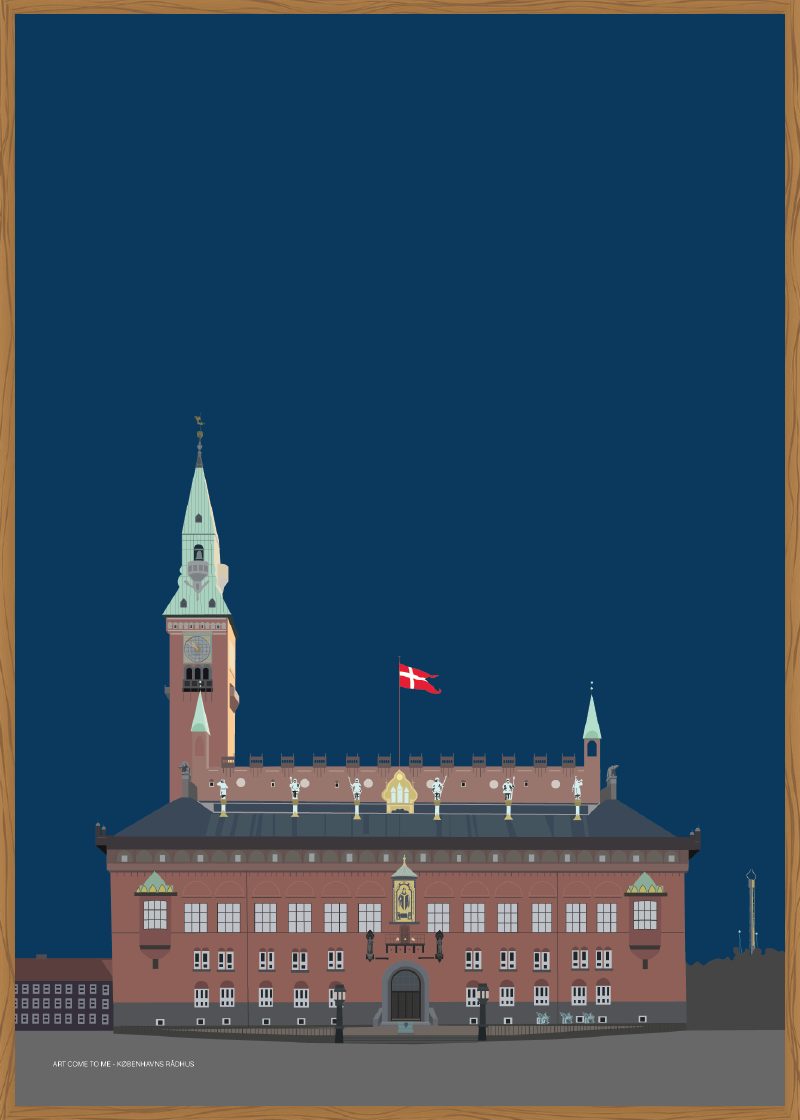 Københavns Rådhus - mørkeblå