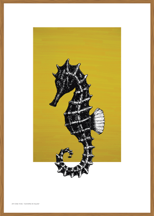 Art Come to Me: "Seahorse on Yellow"